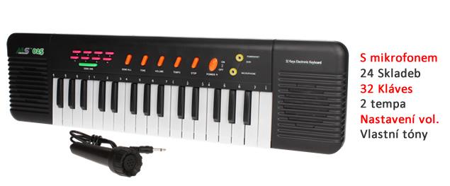 Přenosné klávesy MS-025 s mikrofonem