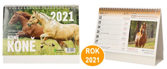 Kalendář 2021 Koně 22 x 17 cm