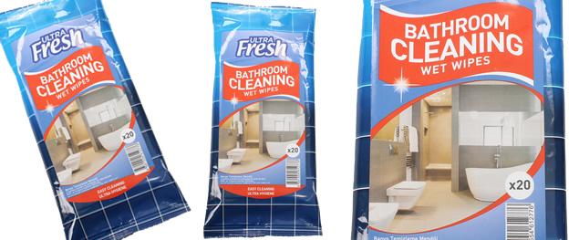 Ultra Fresh vlhčené čistící ubrousky do koupelny 