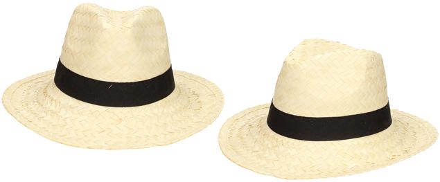 Slaměný kovbojský klobouk světlý s černým páskem