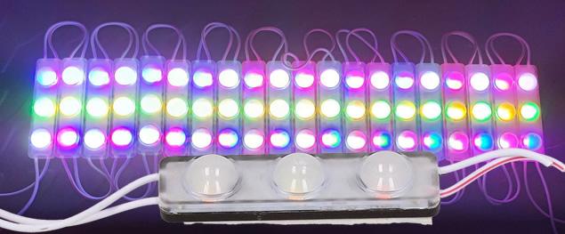 Nalepovací silná tříbodová LED dioda zelená