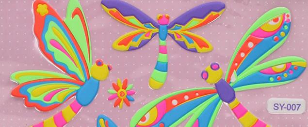 3D samolepky na zeď mix barevných motýlů HDF1007