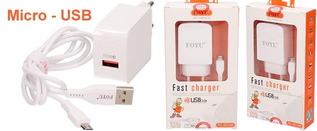 Rychlonabíječka Power Quick Charge FO-SO14M Micro USB 1M