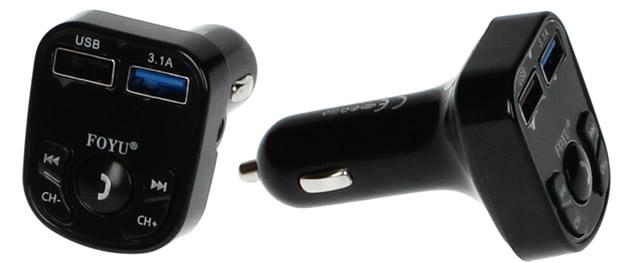 USB adaptér do autozapalovače s Hands-free Bluetooth, stereo music