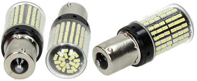 Bílá LED žárovka BA15s, jednopólová 5W sada 2ks 13SMD  HT-9010