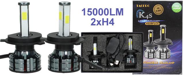 H4 LED žárovky Andowl D8 CANBUS 10-30V 36W sada 2 kusy